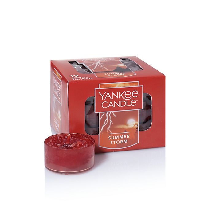 slide 1 of 2, Yankee Candle Summer Storm Tealight Candles, 12 ct