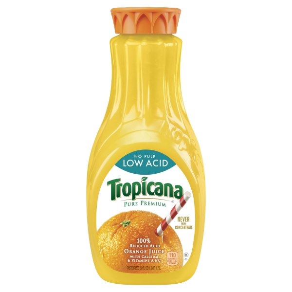 slide 1 of 7, Tropicana Pure Premium Low Acid Orange Juice, 59 oz