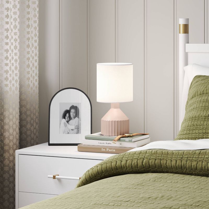 slide 3 of 5, 9"x12" Matted to 5"x7" Aluminum Arch Table Frame Black - Threshold™: Modern Half Moon Picture Display, Easel Back, 1 ct