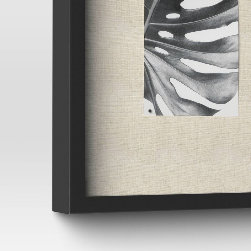 slide 4 of 4, 11"x14" Shadow Box Frame Black - Threshold™: Modern Wall-Mounted MDF Display Case, Sawtooth Back, 1 ct