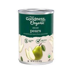 True Goodness Organic Pear Sliced- 15 oz