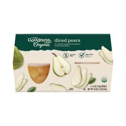 True Goodness Organic Diced Pears in 100% Juice