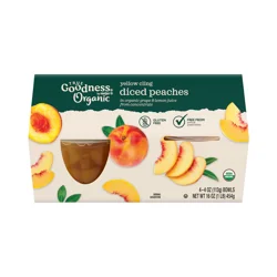 True Goodness Organic Diced Peaches in 100% Juice