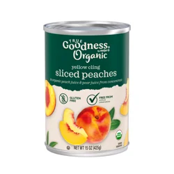 True Goodness Organic Sliced Yellow Cling Peach Slices