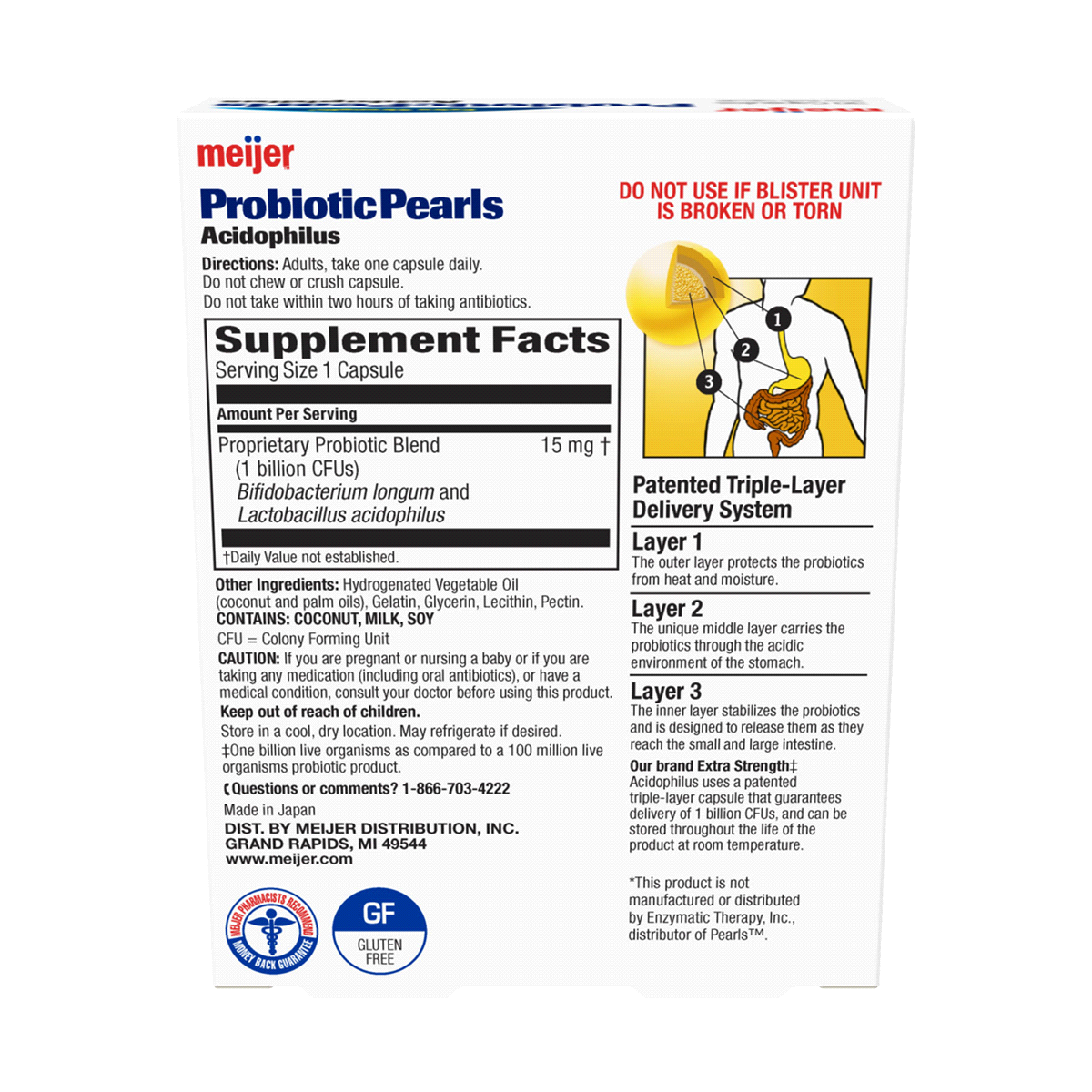 slide 3 of 5, Meijer Probiotic Pearls Acidophilus Extra Strength Softgels, 30 ct