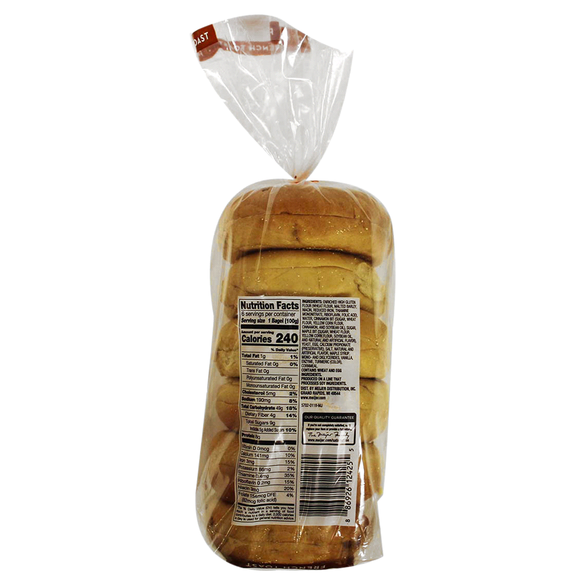 slide 4 of 6, Meijer French Toast Bagels, 6 ct