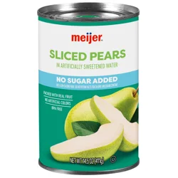 Meijer No Sugar Added Sliced Pears
