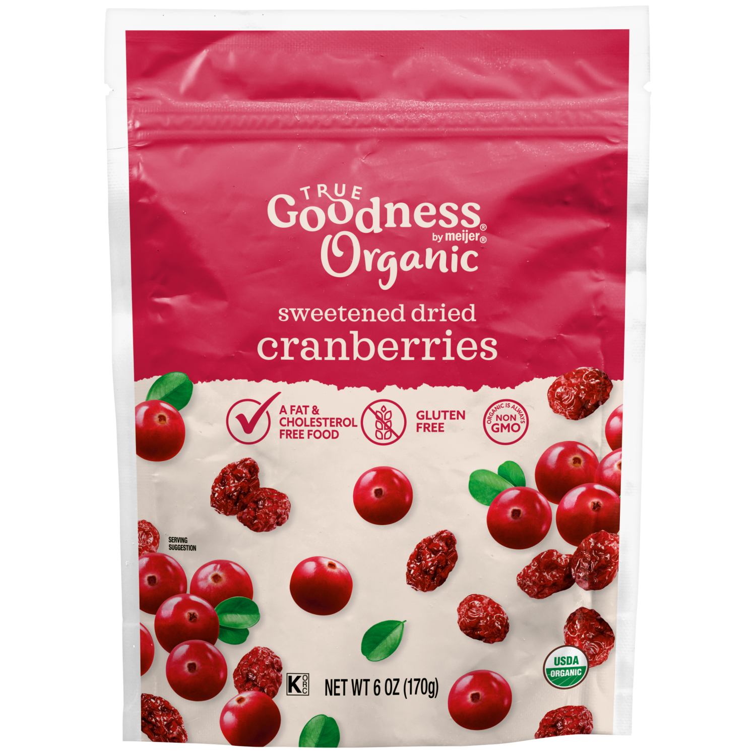 slide 1 of 2, True Goodness Organic Sweetened Dried Cranberries, 6 oz