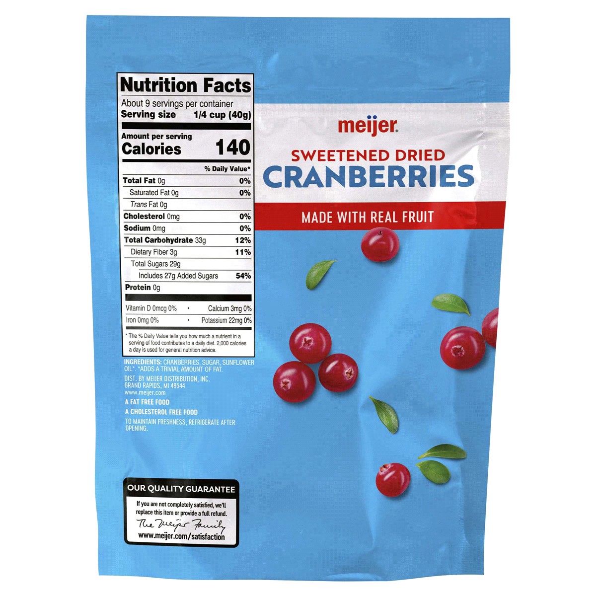 slide 2 of 2, Meijer Sweetened Dried Cranberries, 12 oz, 12 oz