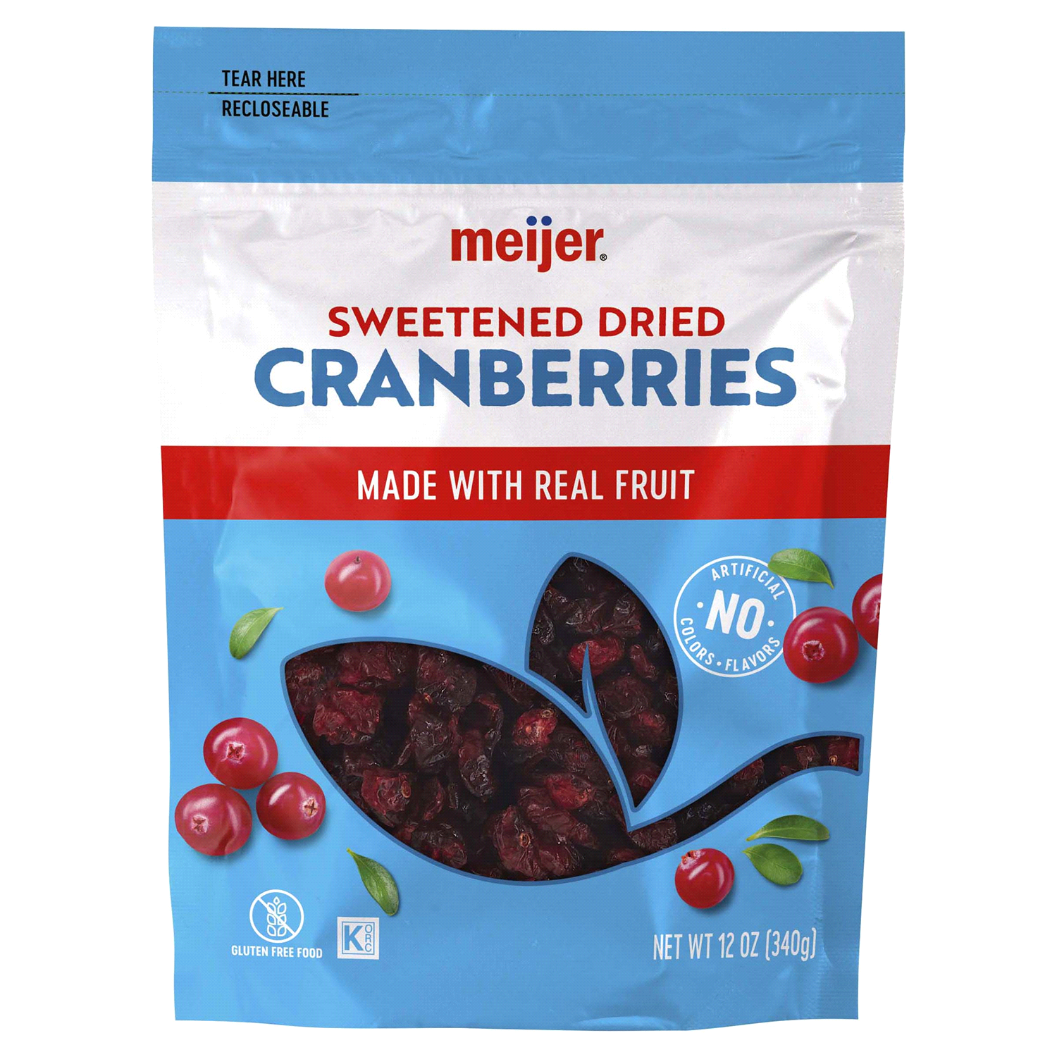 slide 1 of 2, Meijer Sweetened Dried Cranberries, 12 oz, 12 oz