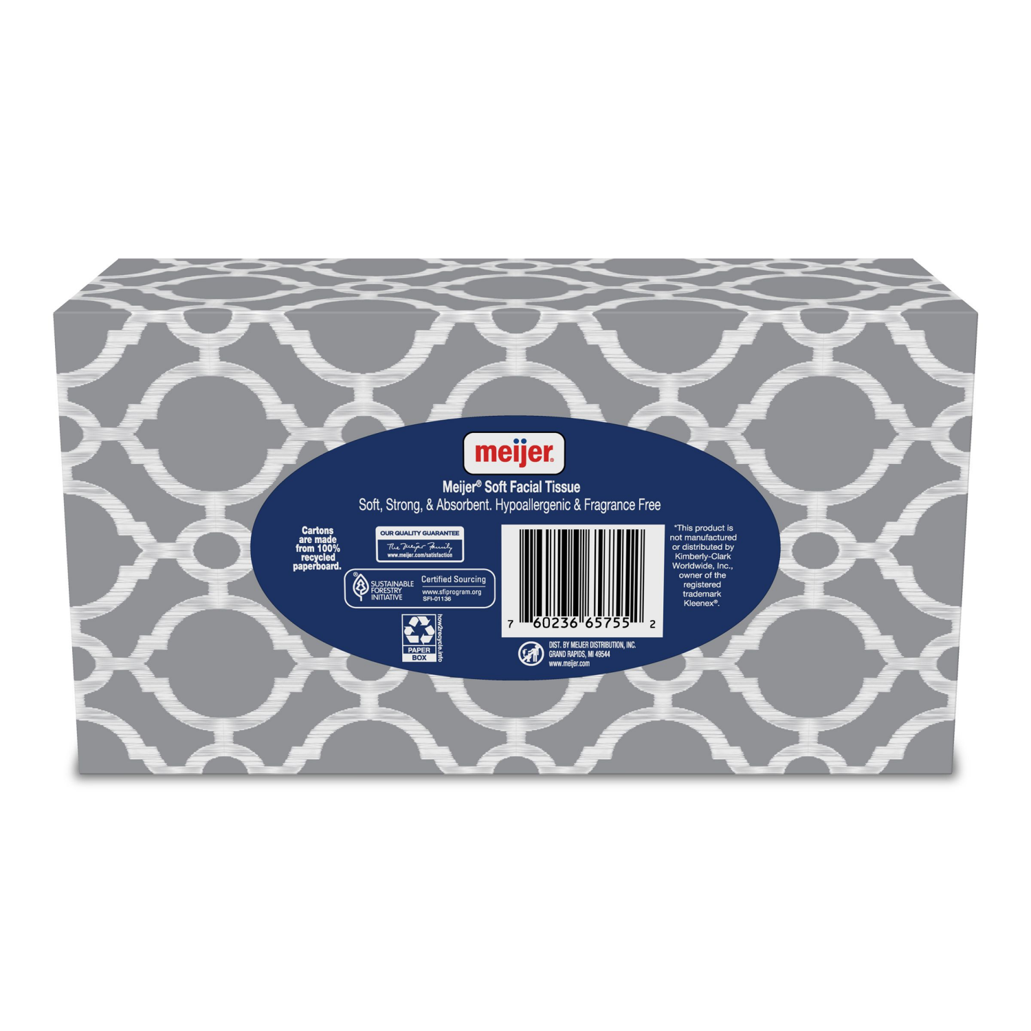 slide 2 of 5, Meijer Soft Facial Tissue White, 160 ct