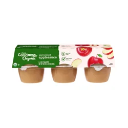 True Goodness Organic Unsweetened Applesauce - 6 ct