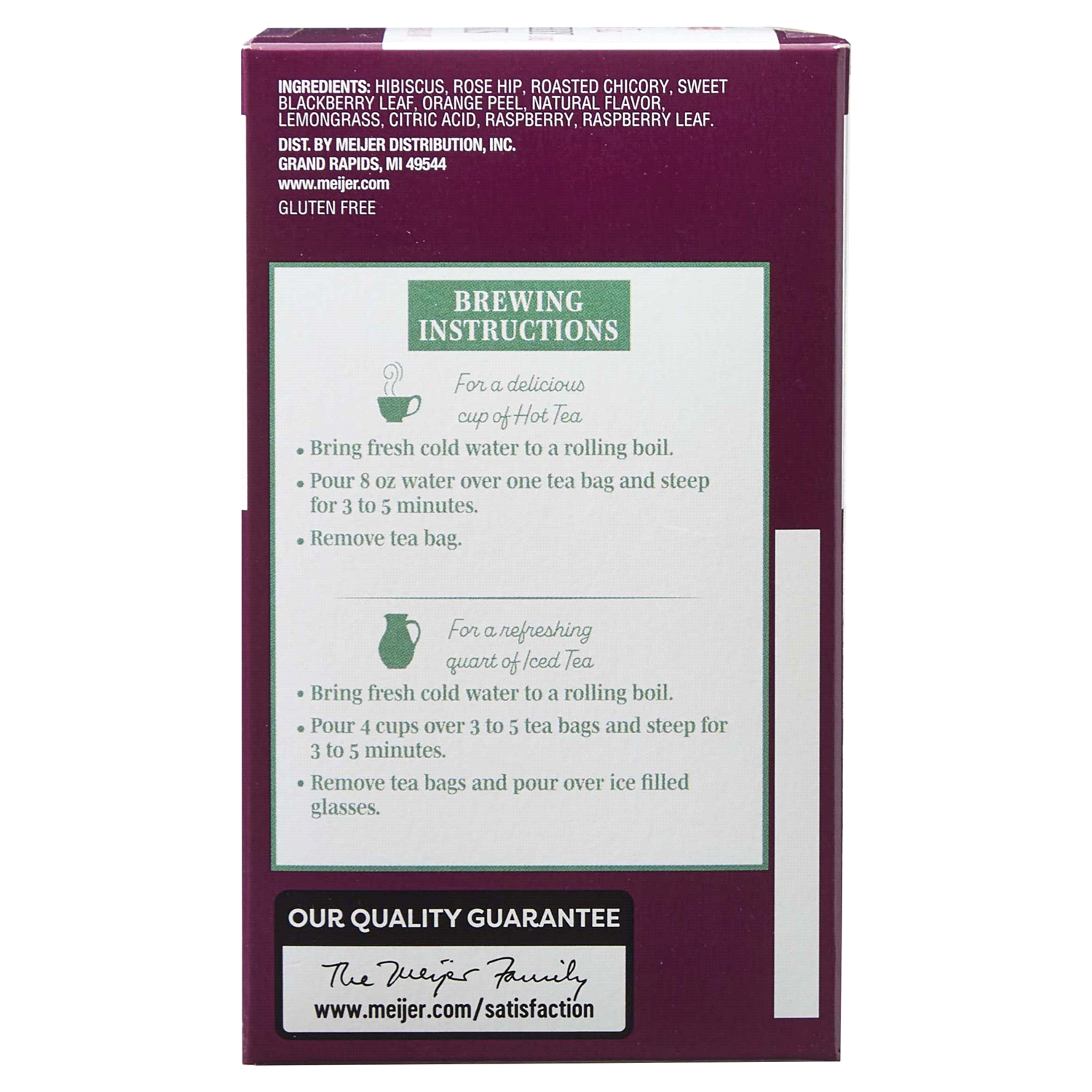 slide 2 of 5, Meijer Raspberry Hibiscus Tea - 20 ct, 20 ct