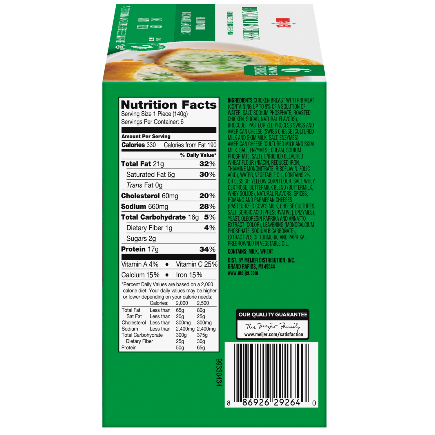 slide 5 of 8, Meijer Broccoli & Cheese Stuffed Chicken Breast, 6 ct