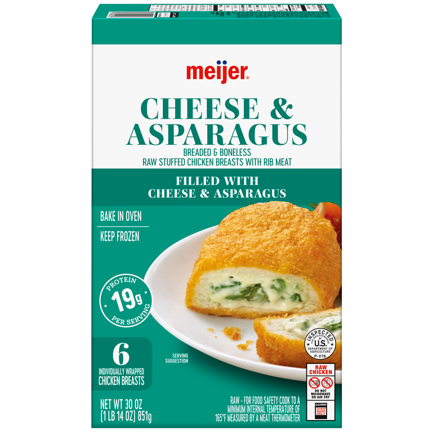 slide 2 of 8, Meijer Asparagus Stuffed Chicken, 6 ct