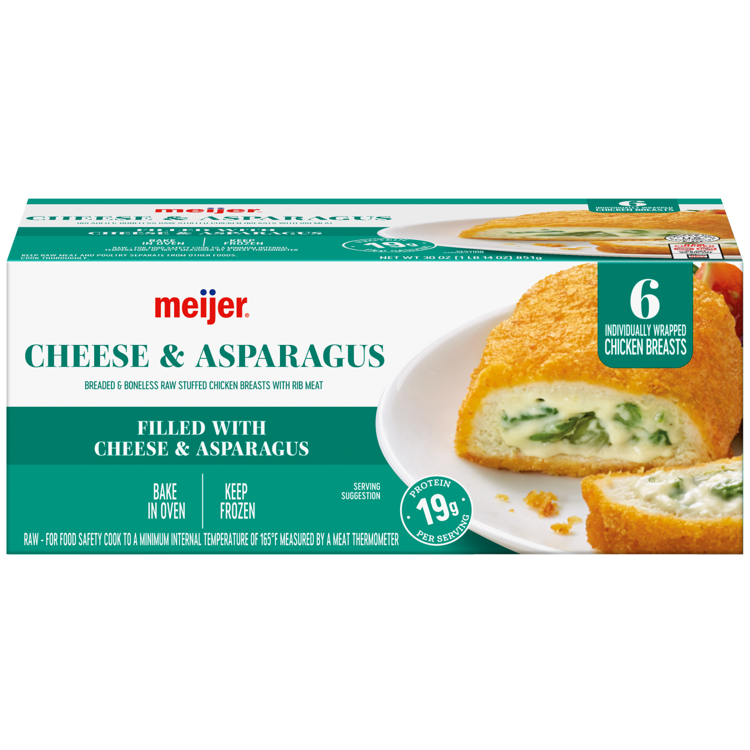slide 3 of 8, Meijer Asparagus Stuffed Chicken, 6 ct