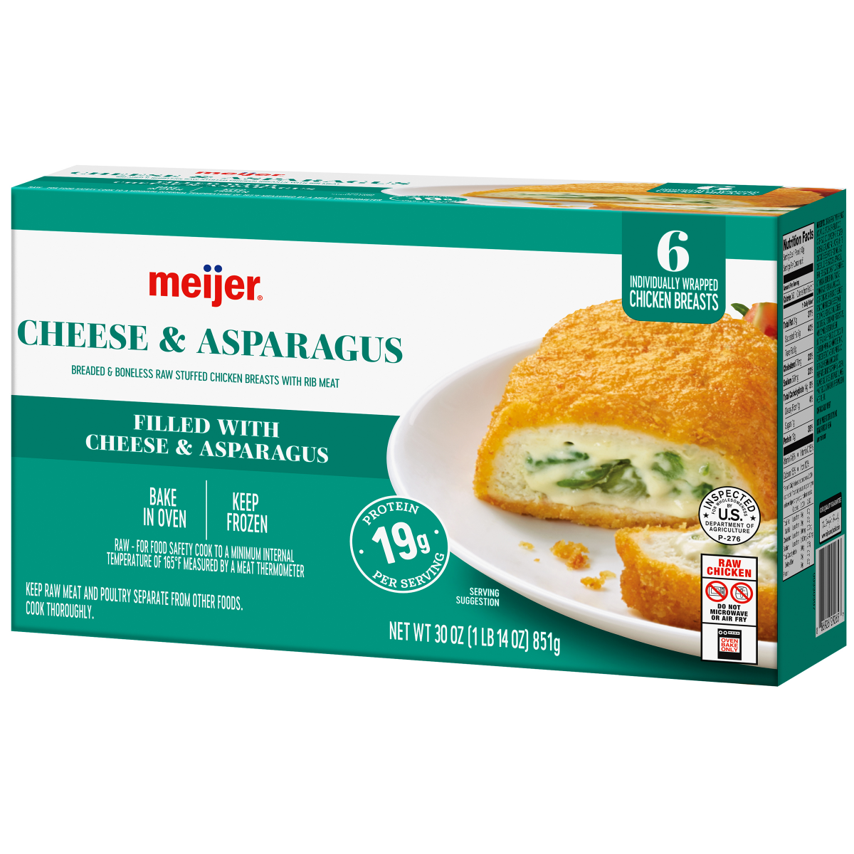 slide 9 of 29, Meijer Asparagus Stuffed Chicken, 6 Count, 6 ct
