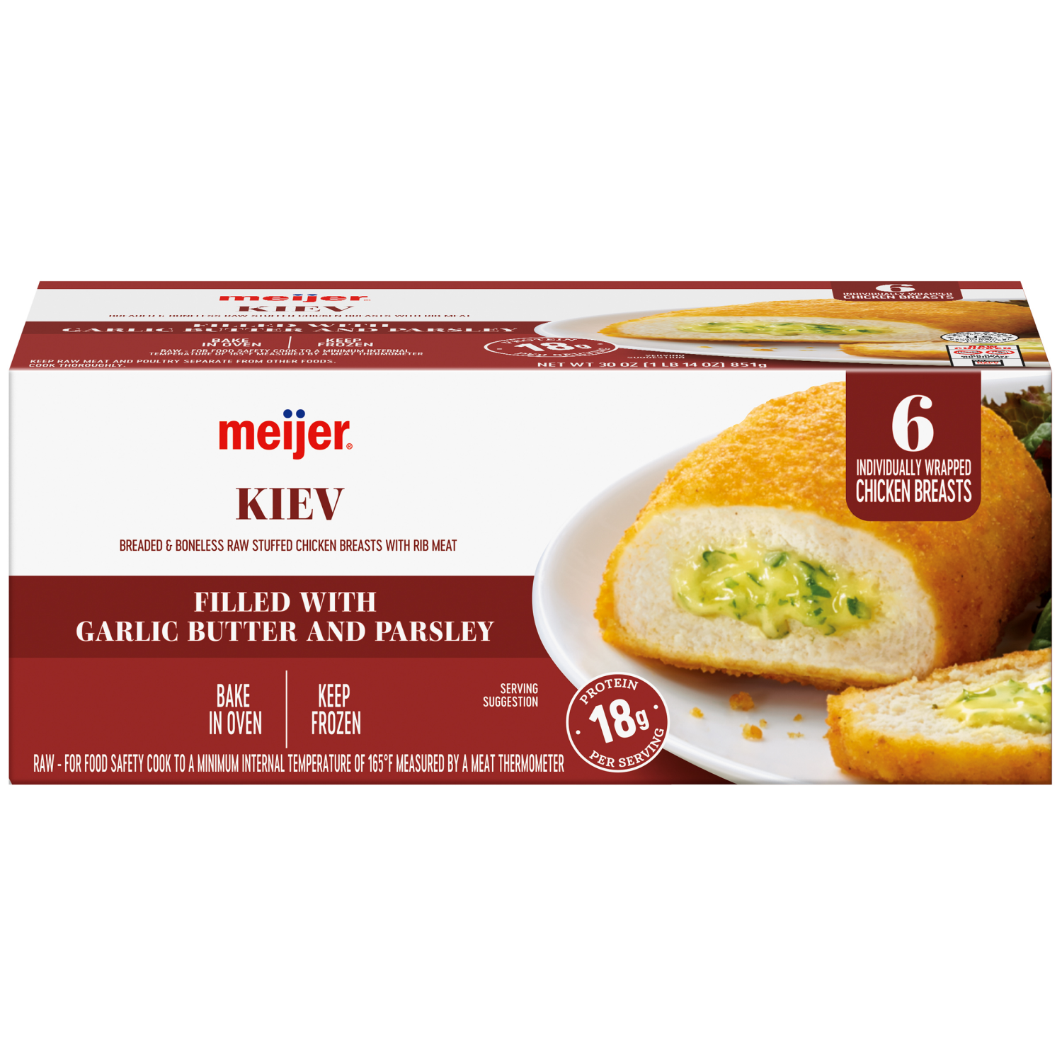 slide 3 of 8, Meijer Stuffed Kiev Chicken, 6 ct