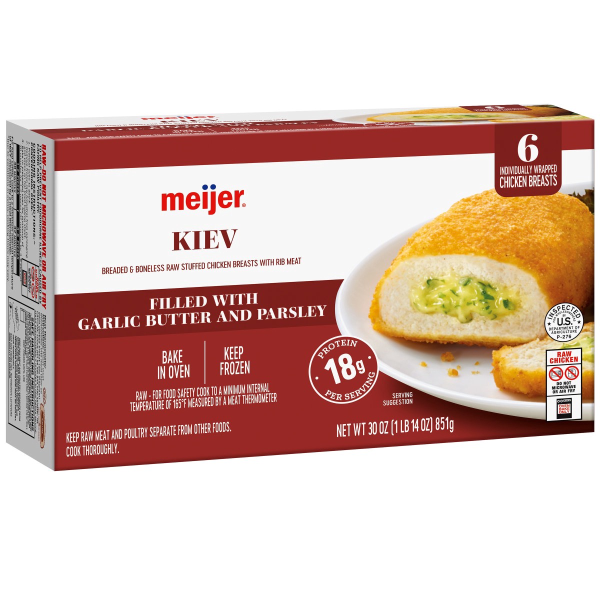 slide 5 of 29, Meijer Stuffed Kiev Chicken, 6 Count, 6 ct