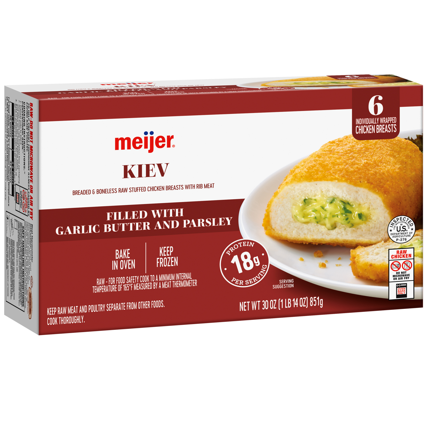 slide 6 of 8, Meijer Stuffed Kiev Chicken, 6 ct