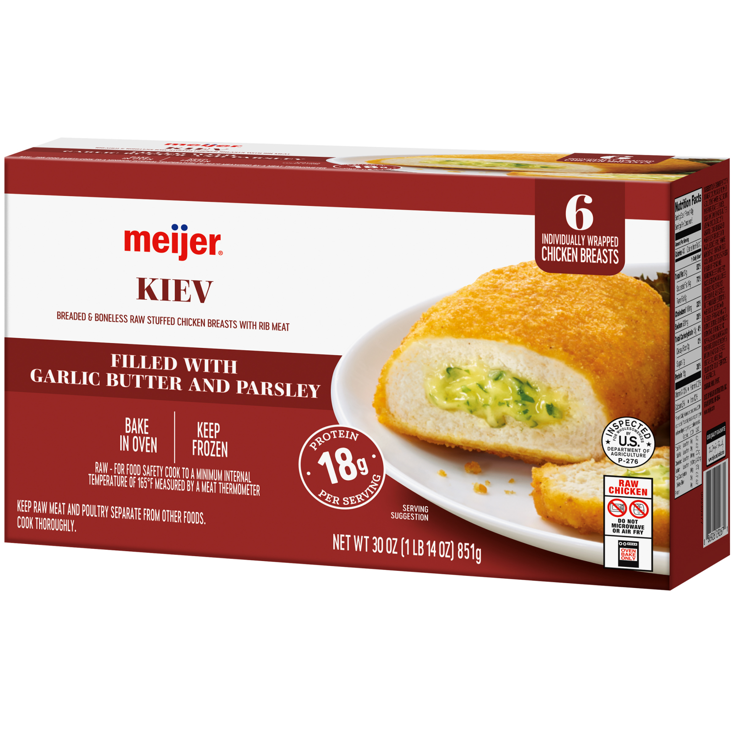 slide 7 of 8, Meijer Stuffed Kiev Chicken, 6 ct