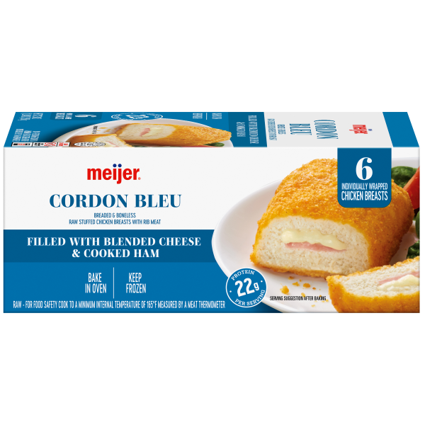slide 16 of 29, Meijer Cheese and Ham Stuffed Cordon Bleu, 6 Count, 6 ct