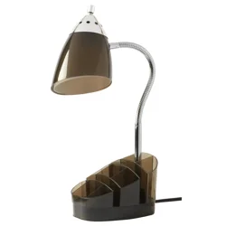 Room & Retreat Ilamp Org Desk Lamp W 2 Outlets Blk