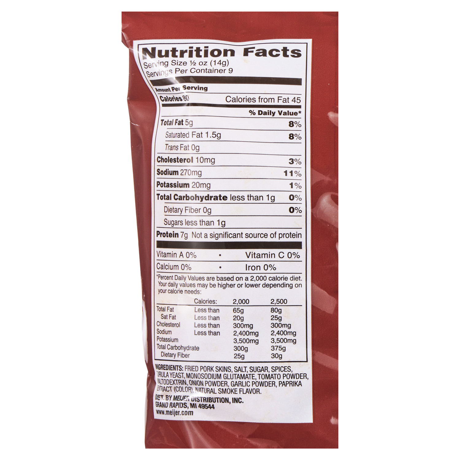 slide 2 of 2, Meijer BBQ Pork Rinds, 4.5 oz