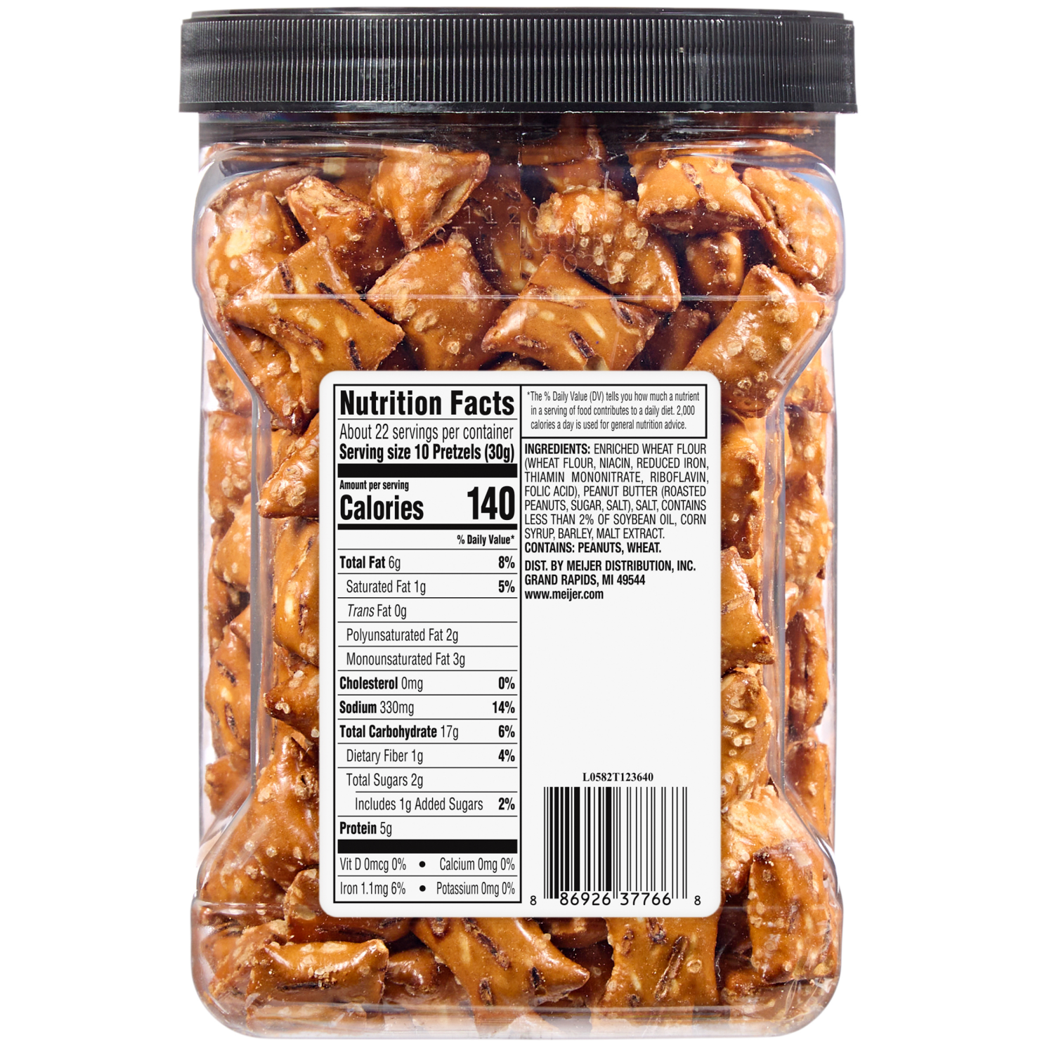 slide 2 of 3, Meijer Peanut Butter Filled Pretzels, 24 oz, 24 oz