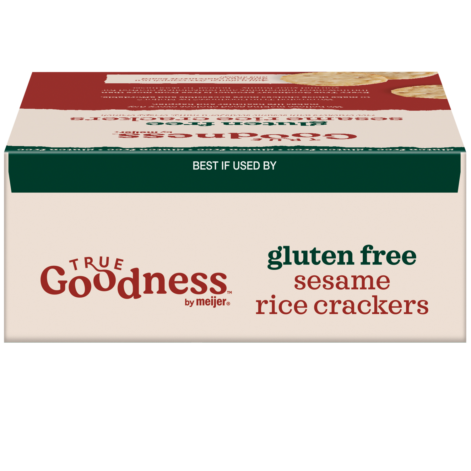 slide 5 of 5, Meijer Sesame Rice Crackers, 3.5 oz