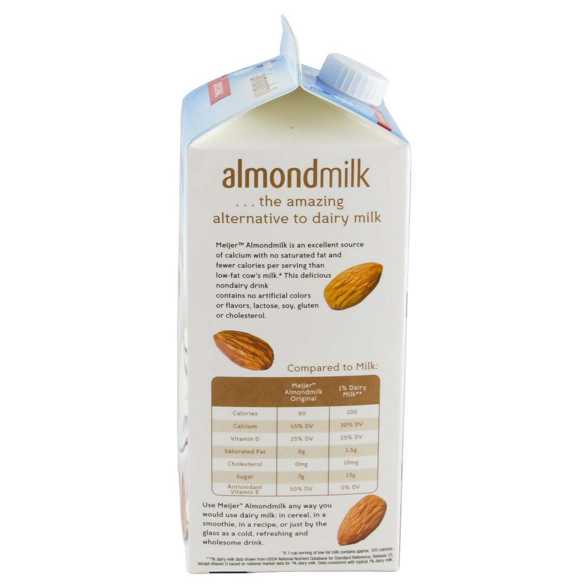 slide 2 of 4, Meijer Original Almond Milk, 64 fl oz