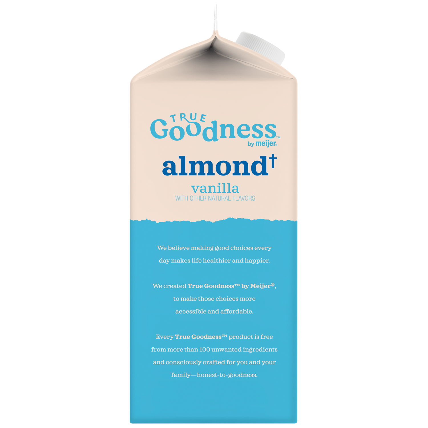 slide 2 of 3, True Goodness Vanilla Dairy Free Almond Milk 64 OZ, 64 oz