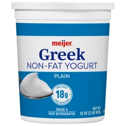 MEIJER GREEK YOGURT PLAIN 32 OZ