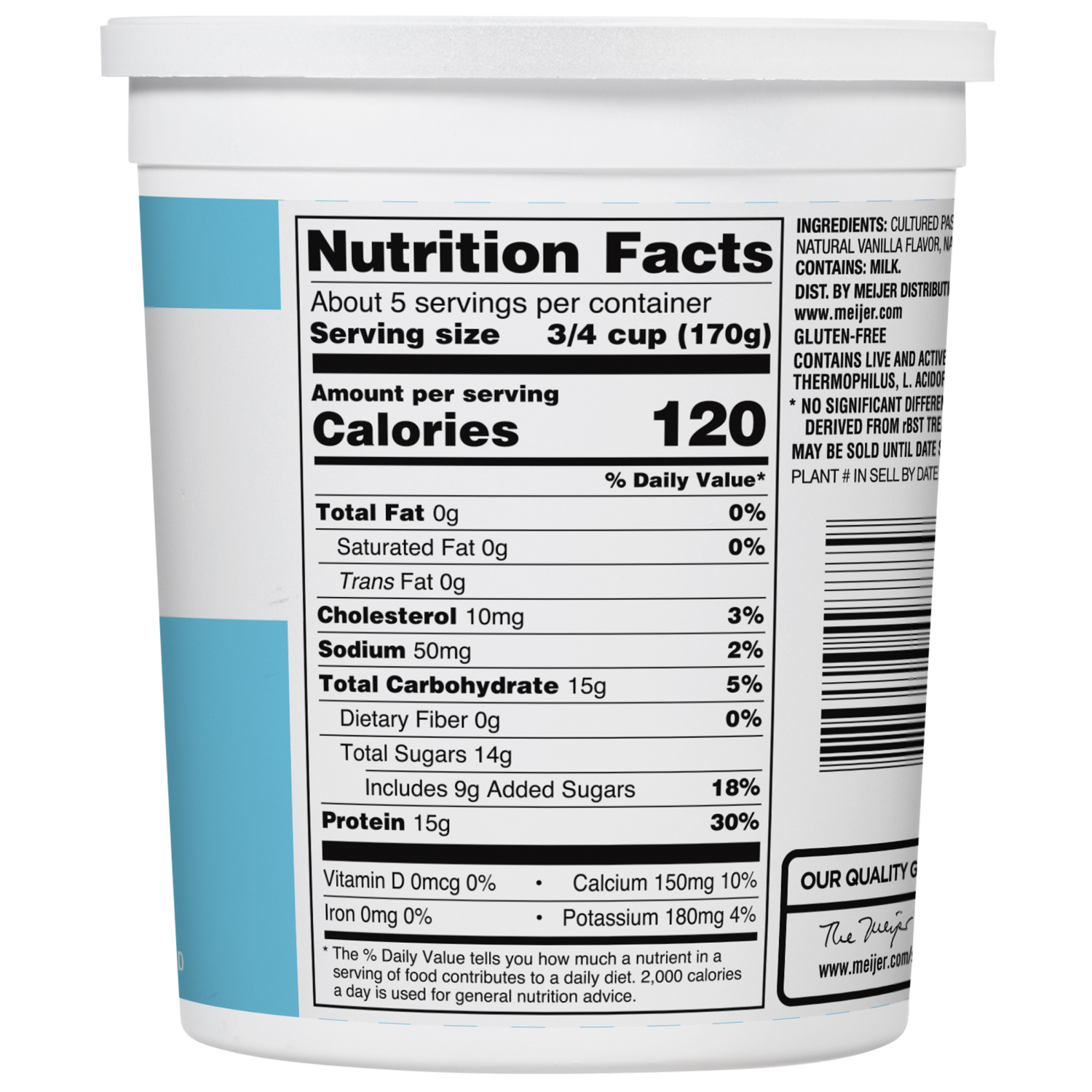 slide 3 of 3, Meijer Greek Nonfat Yogurt, Vanilla, 32 oz