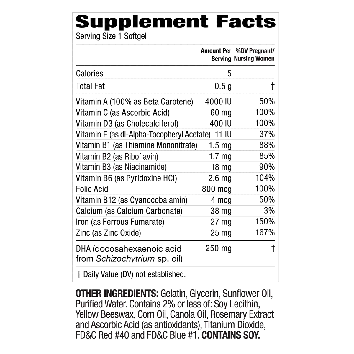 slide 5 of 5, Meijer Prenatal Multivitamin with 250mg DHA, 30 ct