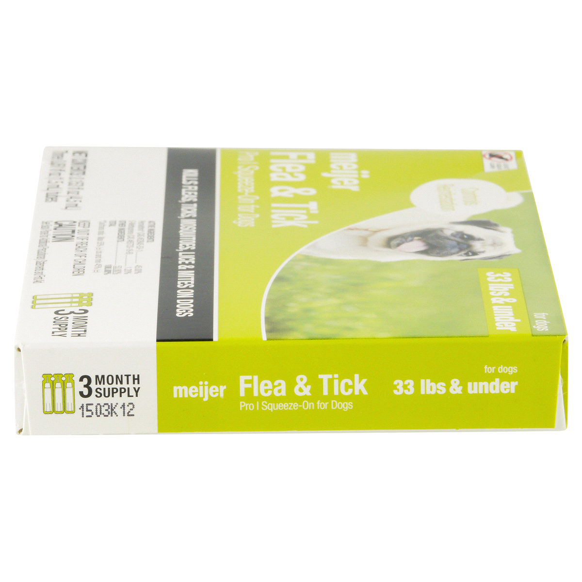 slide 4 of 4, Meijer Pro I Squeeze-On Flea & Tick for Dogs, 33 lbs or less, 3 ct