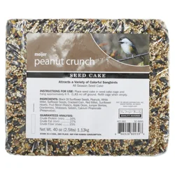 Meijer Bird Seed Cake, Peanut Crunch, 2 lb