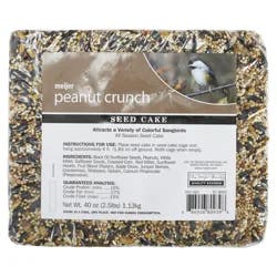 Meijer Bird Seed Cake, Peanut Crunch, 2 lb