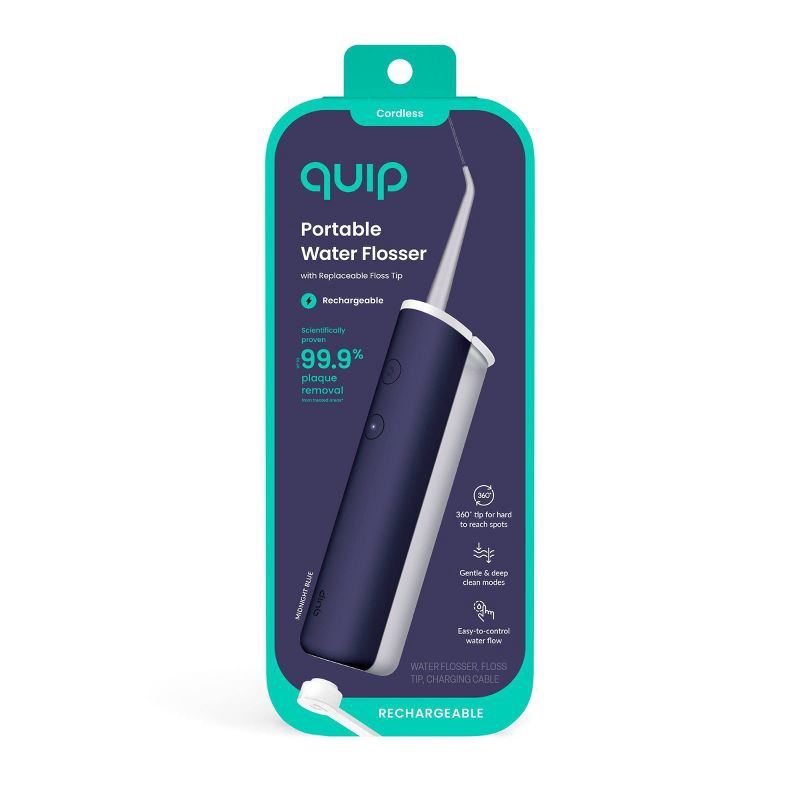 slide 2 of 16, quip Cordless Rechargeable 2-Pressure Modes Plastic Countertop Water Flosser, 1 ct