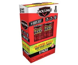 Jack Link's Jalapeno Sizzle Beef & Cheese Snack Stick, 8-Pack