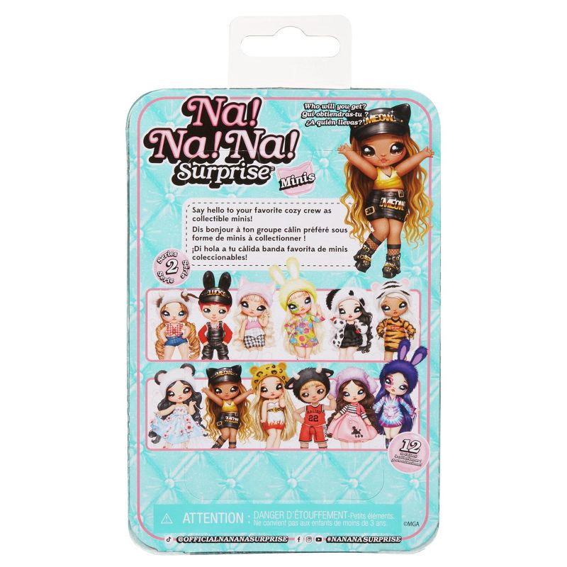 slide 7 of 7, Na! Na! Na! Surprise Na Na Na Surprise 4" Fashion Doll Minis Series 2 Mystery Packaging with Confetti Surprise, 1 ct