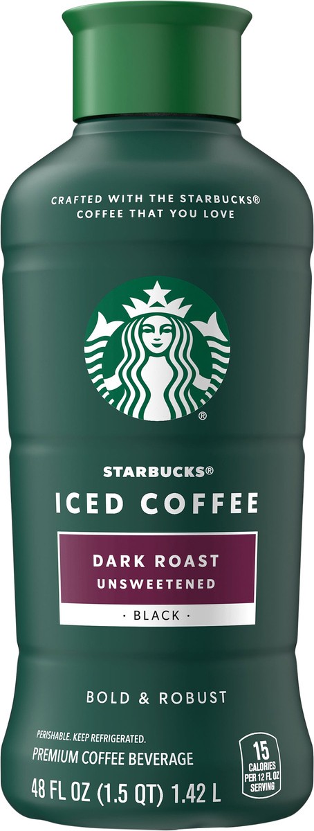 slide 6 of 7, Starbucks Iced Coffee Premium Coffee Beverage, Dark Roast, 48 fl oz