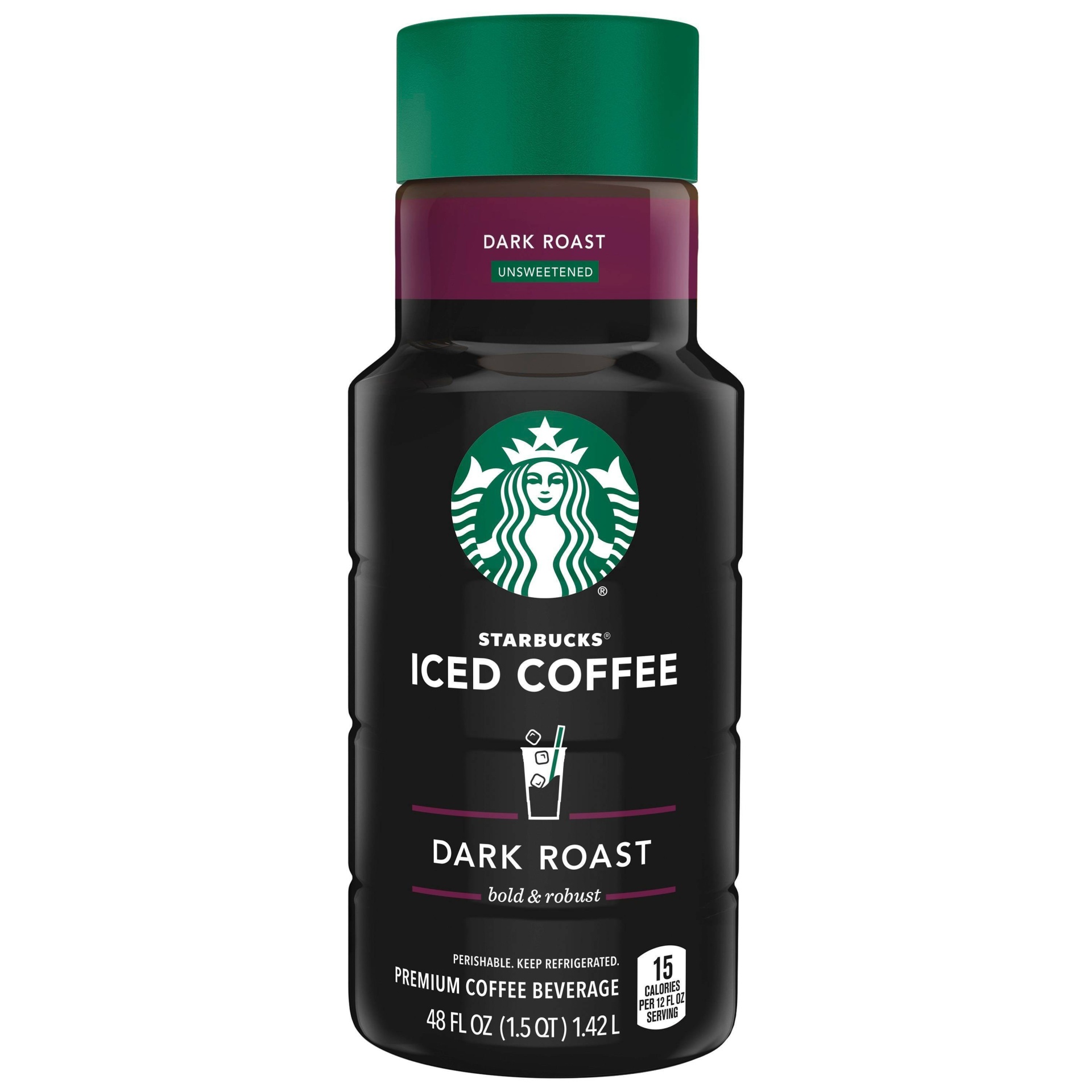 slide 1 of 2, Starbucks Discoveries Unsweetened Dark Roast Iced Coffee - 48 fl oz, 