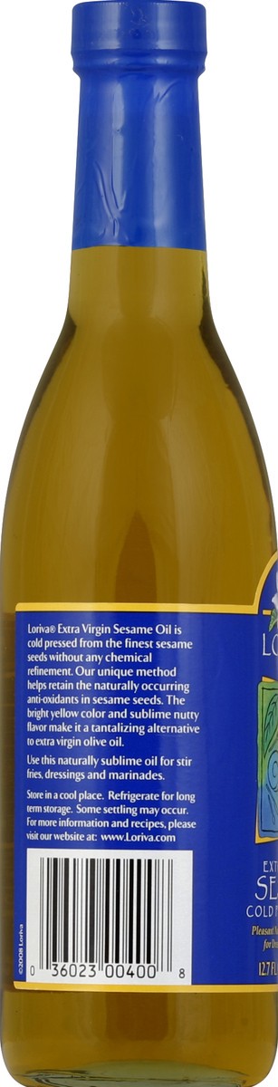 slide 3 of 6, Loriva Extra Virgin Sesame Oil, 12.7 oz