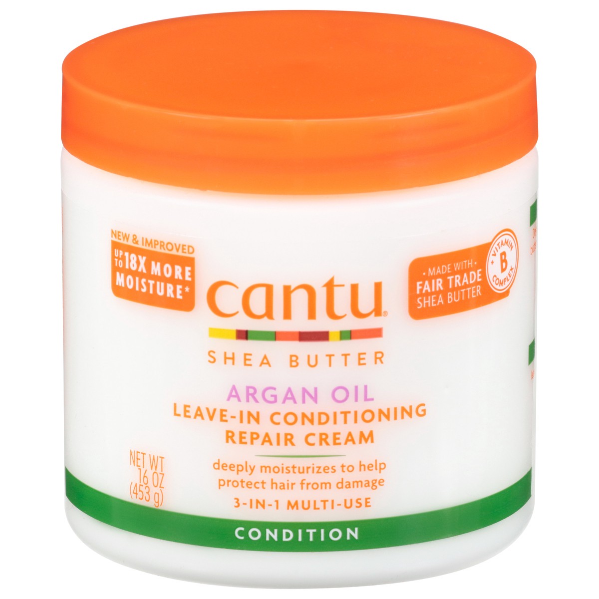 slide 1 of 15, Cantu Shea Butter Argan Oil Leave-In Conditioning Repair Cream 16 oz, 16 oz