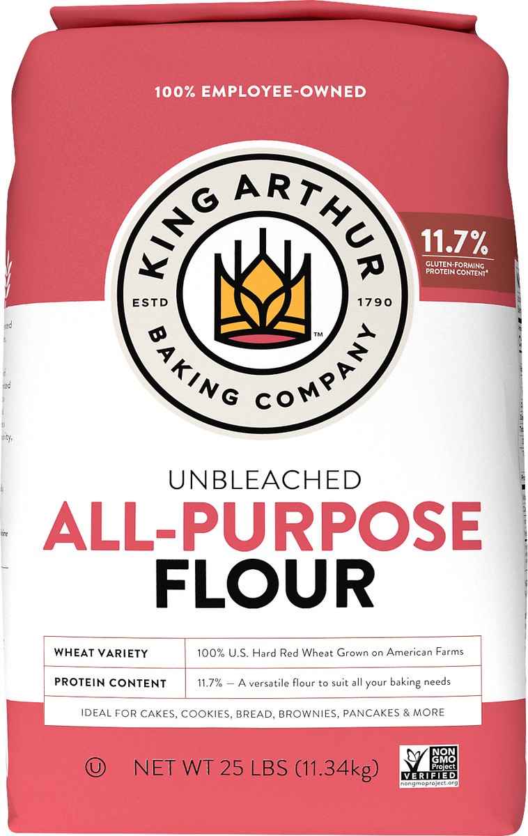 slide 5 of 10, King Arthur Baking Unbleached All-Purpose Flour 25 lb, 25 lb