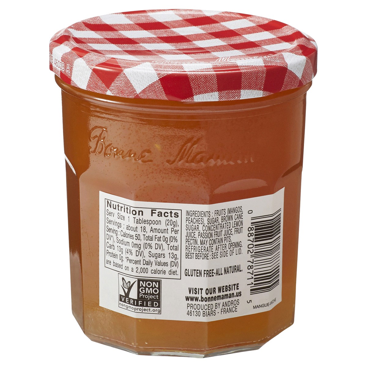 slide 2 of 2, Bonne Maman Mango-Peach Preserves, 13 oz