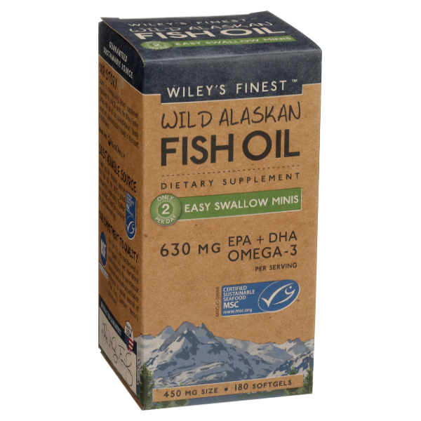 slide 1 of 1, Wiley's Fish Oil Easy Swollow Minis, 180 sgels