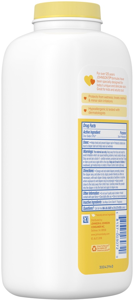 slide 6 of 6, Johnsons Medicated Diaper Rash Baby Powder with Zinc Oxide Skin Protectant and Natural Cornstarch, Hypoallergenic, 15 oz