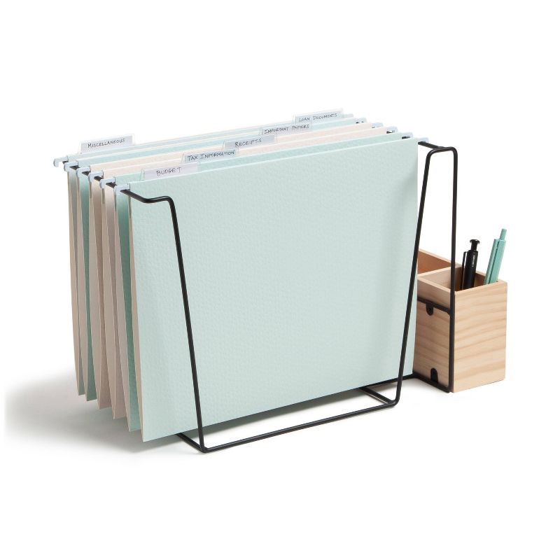 slide 7 of 8, U Brands 6ct 6 Pockets Hanging File Folders - Debossed Pastels: Office Supplies, File Organizer, Multicolored, 40 Sheet Capacity, 6 ct, 40 sheets